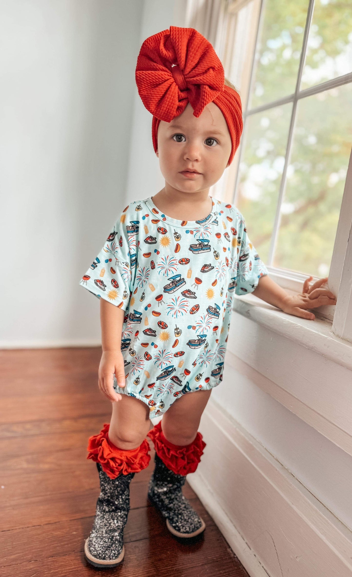 On The Pontoon Oversized Bamboo Romper (FINAL SALE)