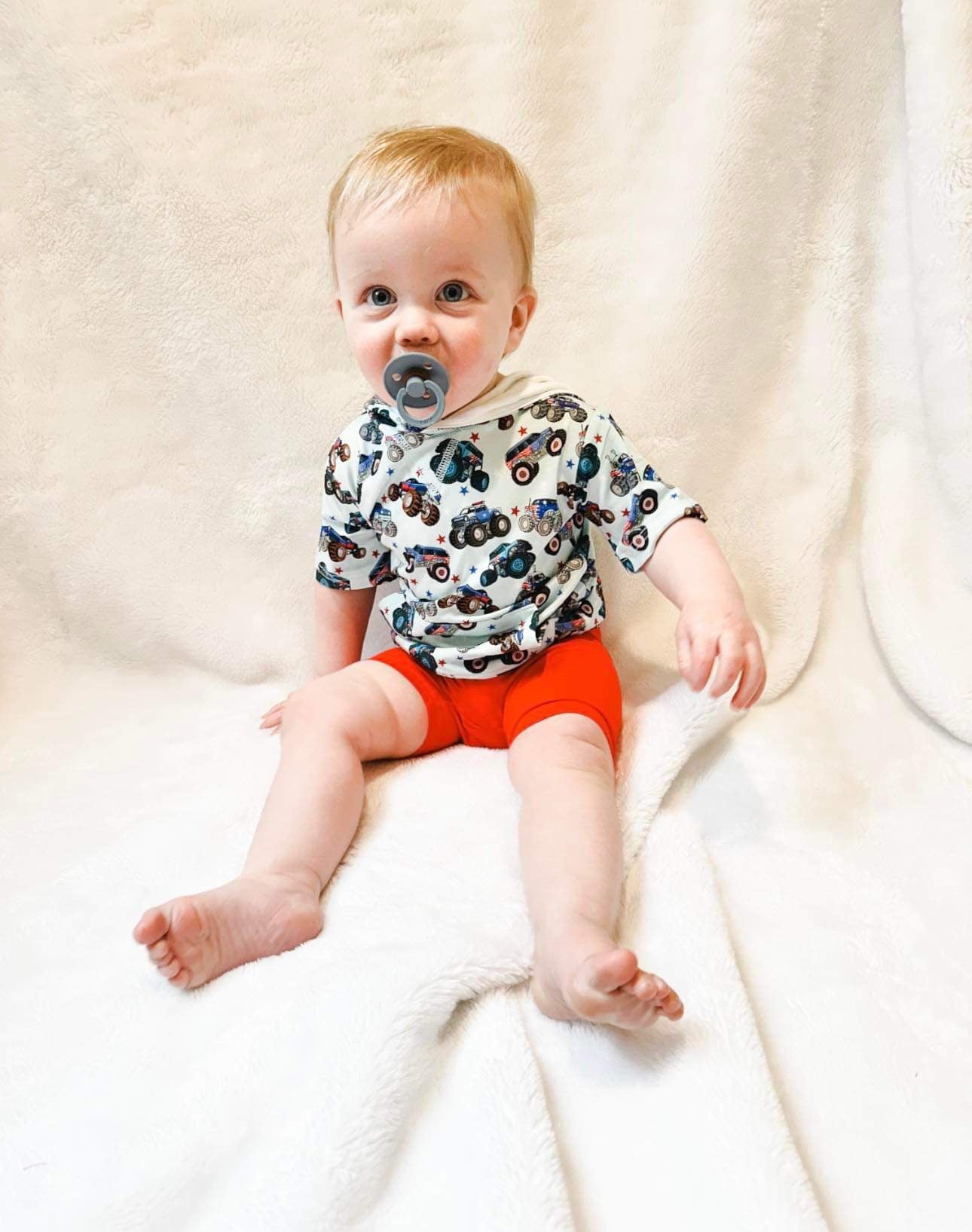 Red, White & Vroooom Bamboo Hooded Top (FINAL SALE)