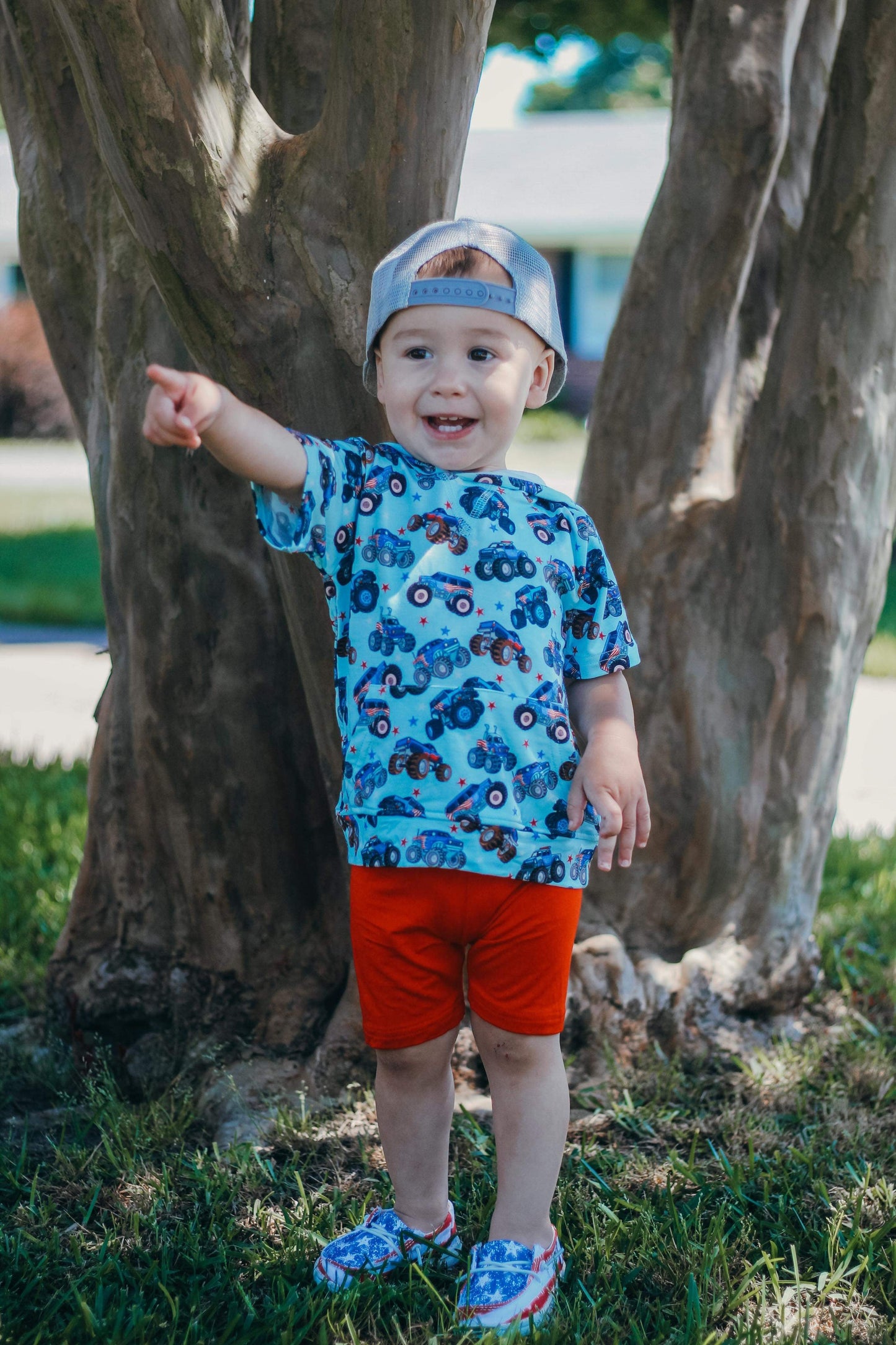 Red, White & Vroooom Bamboo Hooded Top (FINAL SALE)