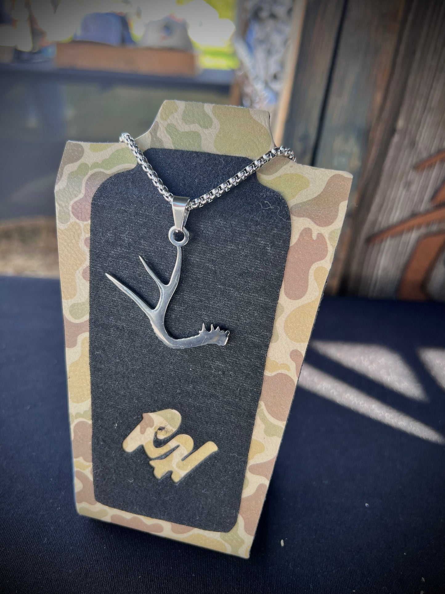 Deer Antler- Stainless Steel Necklace and Pendant *PREORDER*