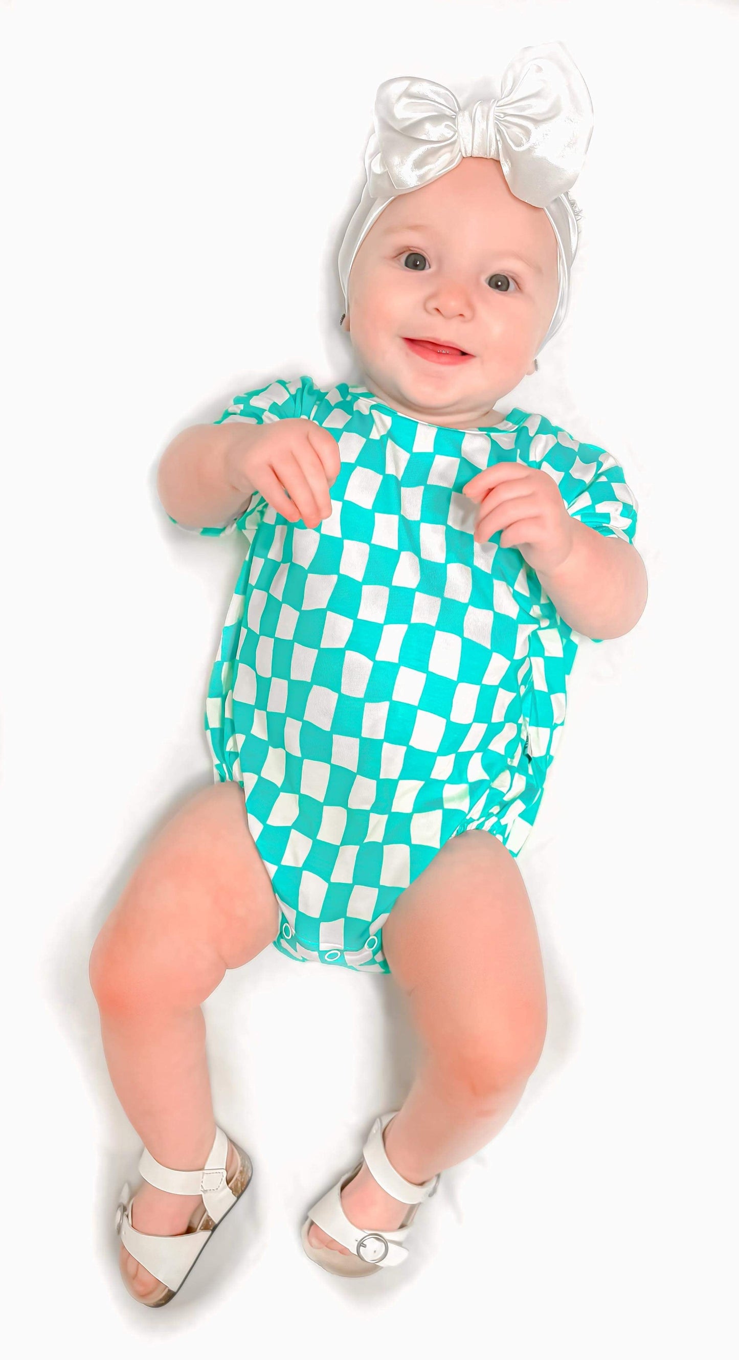 Wavy Checks Oversized Bamboo Romper (FINAL SALE)