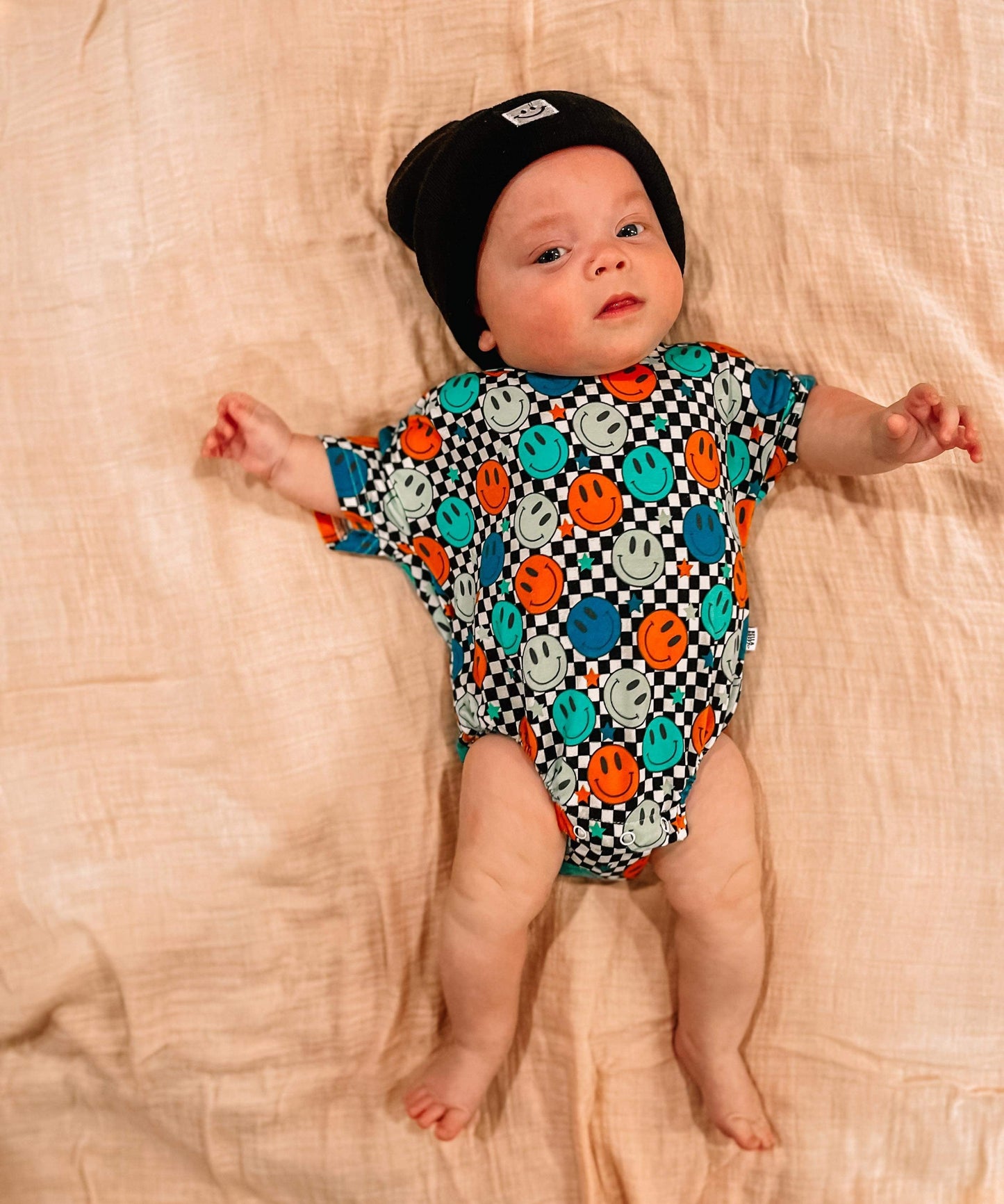 Happy Checks Oversized Bamboo Romper (FINAL SALE)
