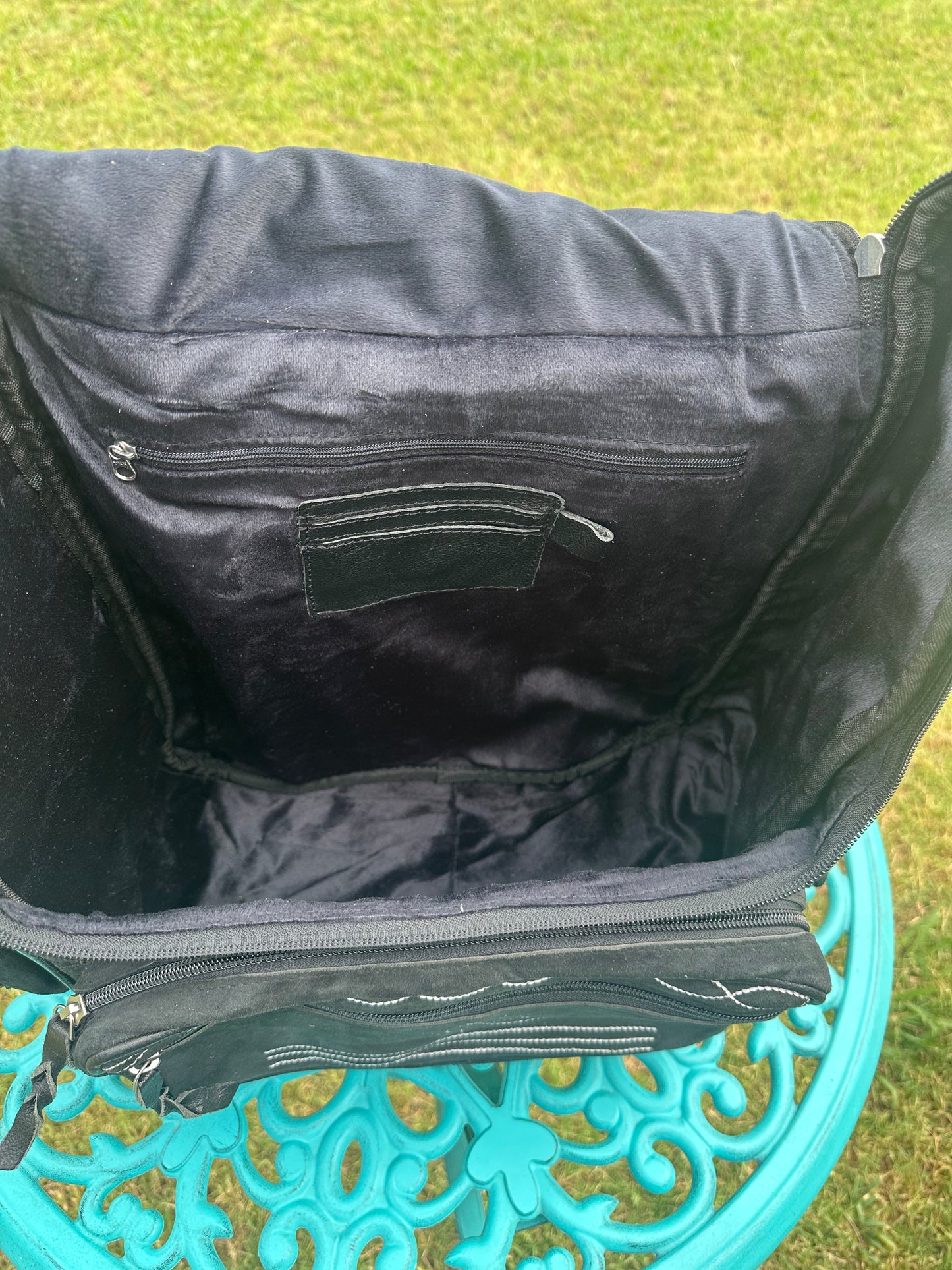 Boot Stitch Suede Backpacks (FINAL SALE)