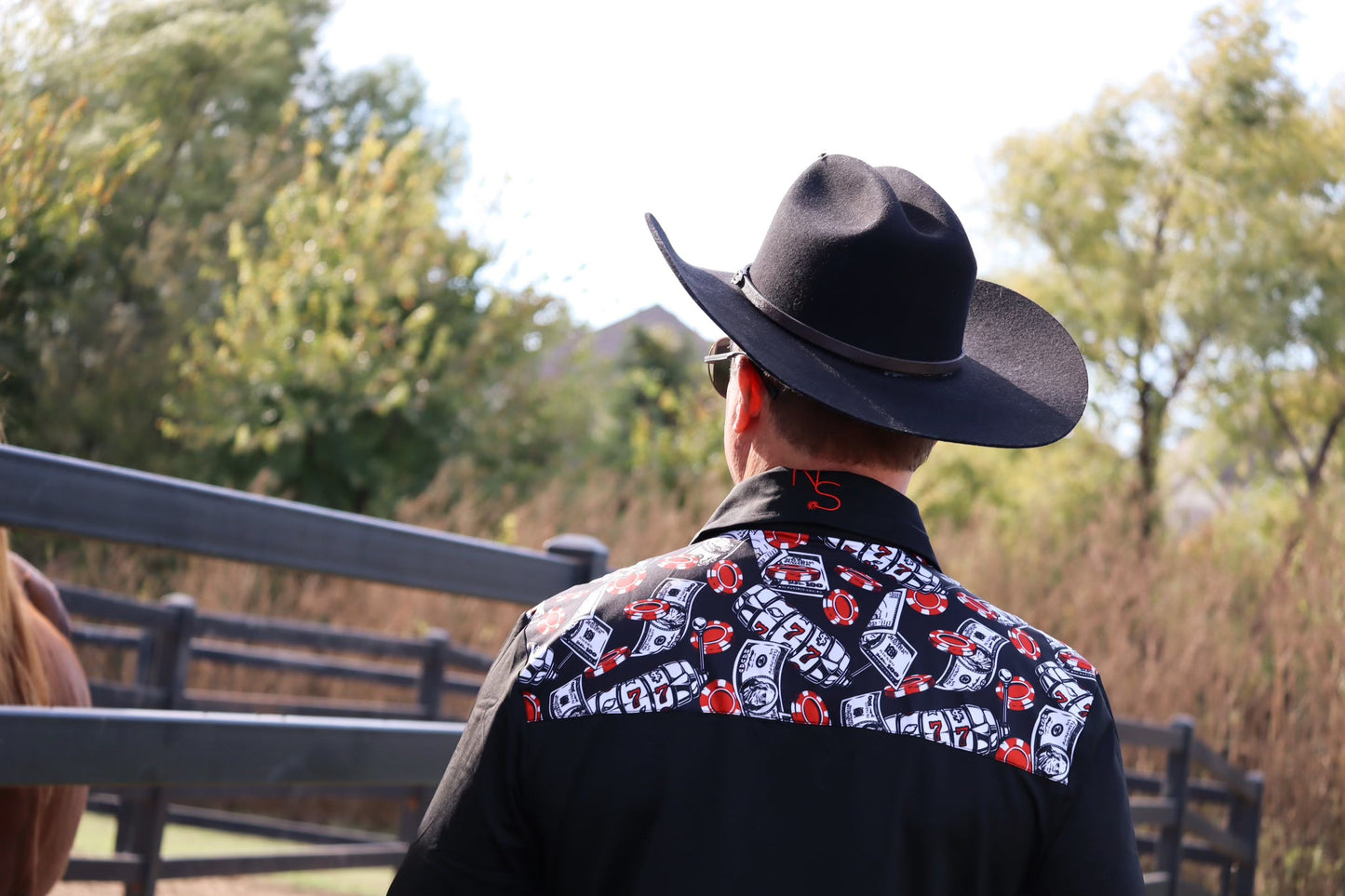 Mens Risky Business Pearl Snap Rodeo Shirt