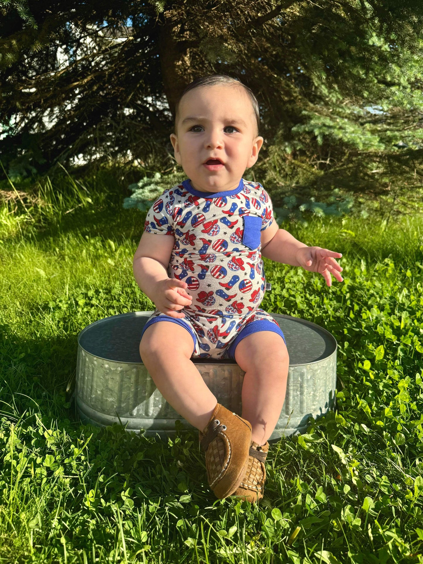 Party In The USA Bamboo Sleep Short Set (FINAL SALE)