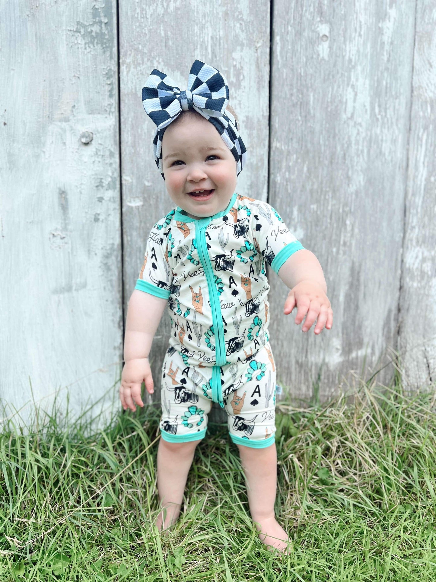 Yeehaw Bamboo Shortie Romper (FINAL SALE)