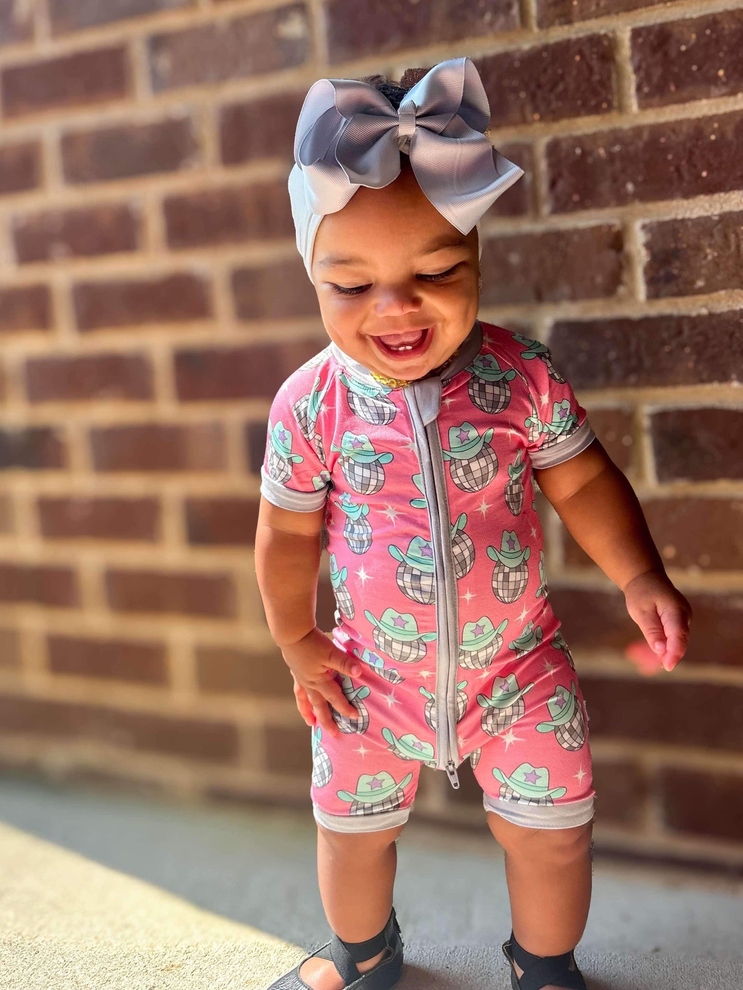 Disco Cowgirl Bamboo Shortie Romper (FINAL SALE)