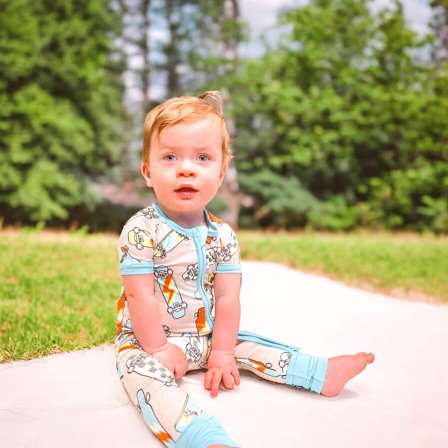 Skater Boy Bamboo Short Sleeve Sleeper (FINAL SALE)