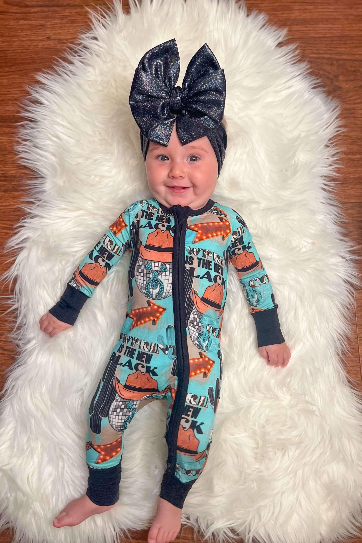 Cow Print is the New Black Bamboo Sleeper (FINAL SALE)