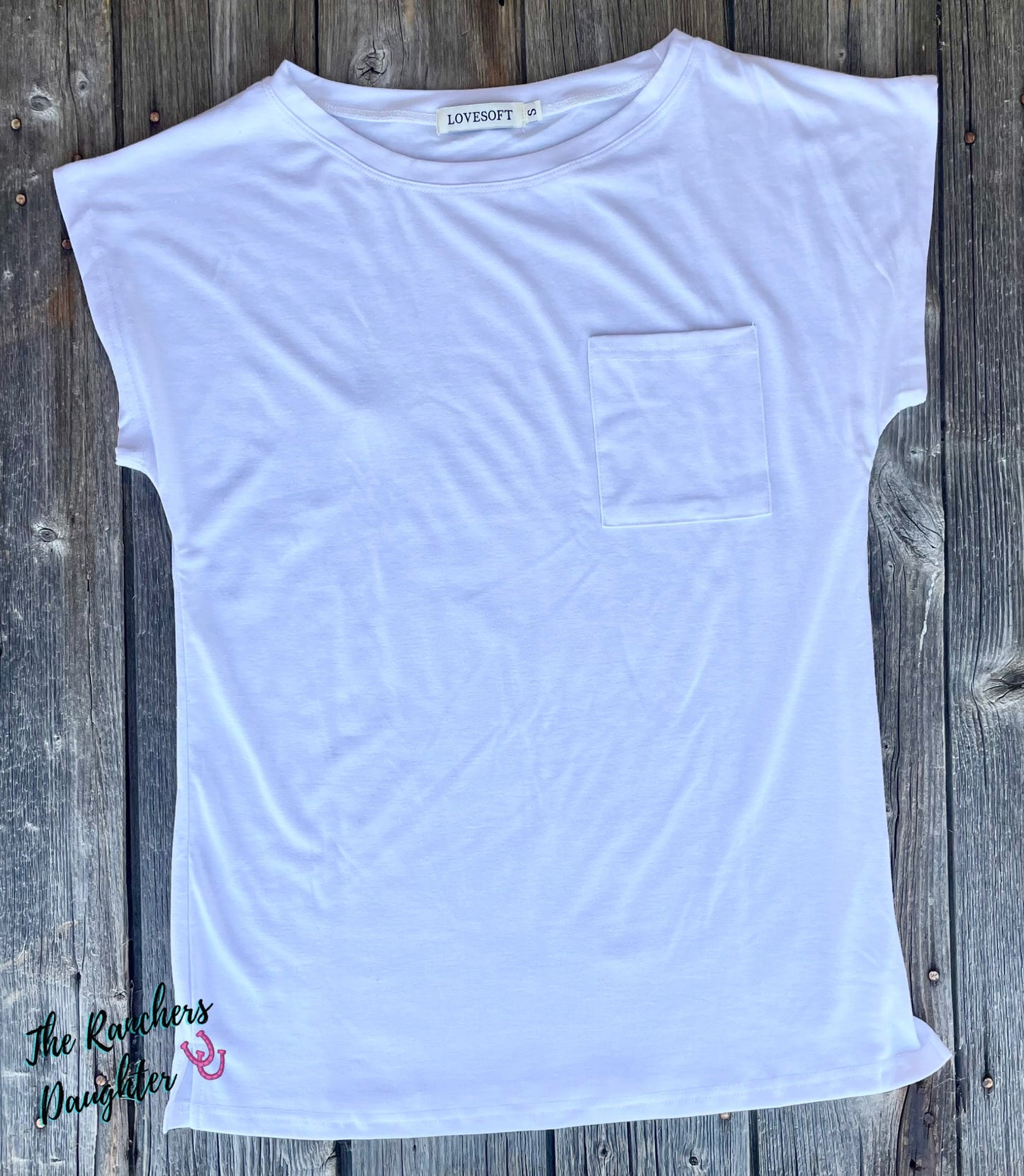 Loose Fit Cap Sleeve Tee - White