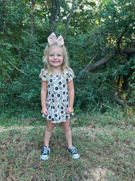 Neutral Mama's Girl Bamboo Skirted Romper