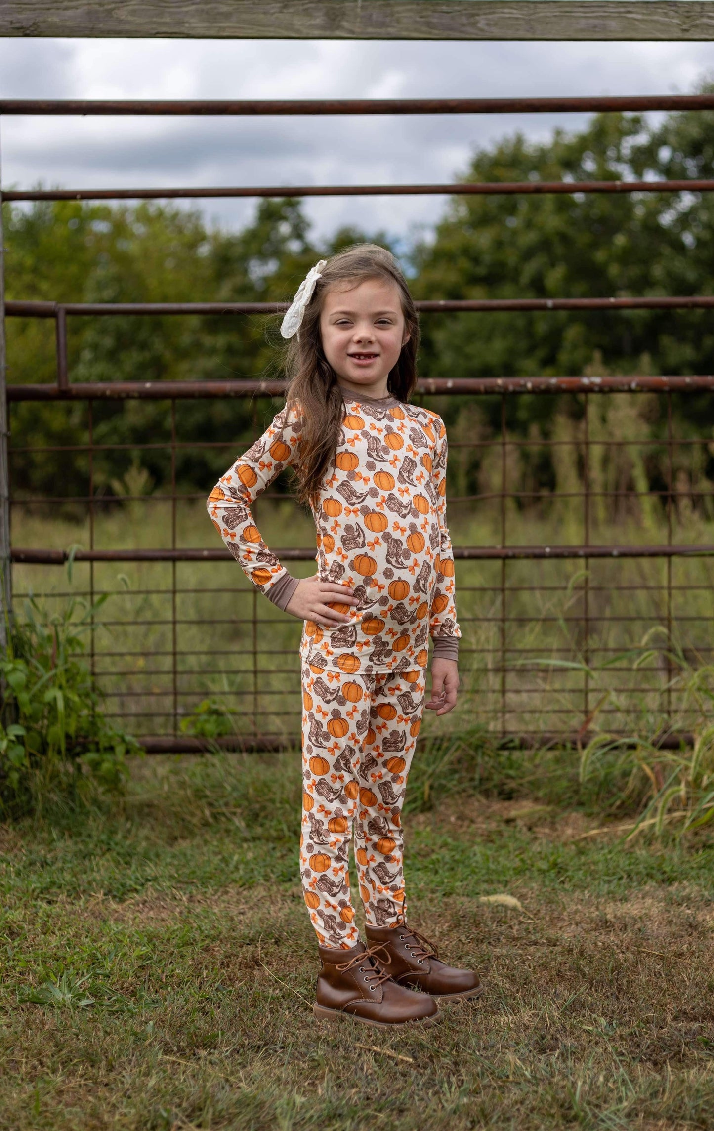 Howdy Pumpkin Bamboo Set (FINAL SALE) SIZES 18/24M, 4YR, 5YR, 6YR