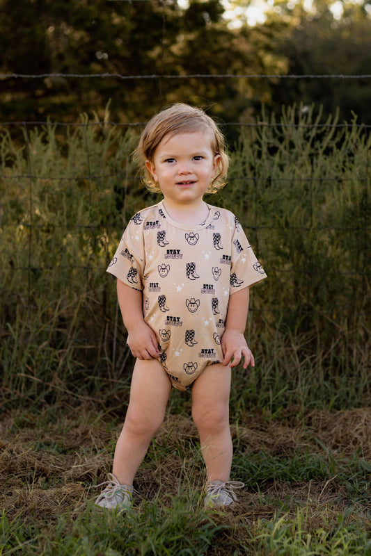 Stay Rowdy Oversized Bamboo Romper (FINAL SALE)