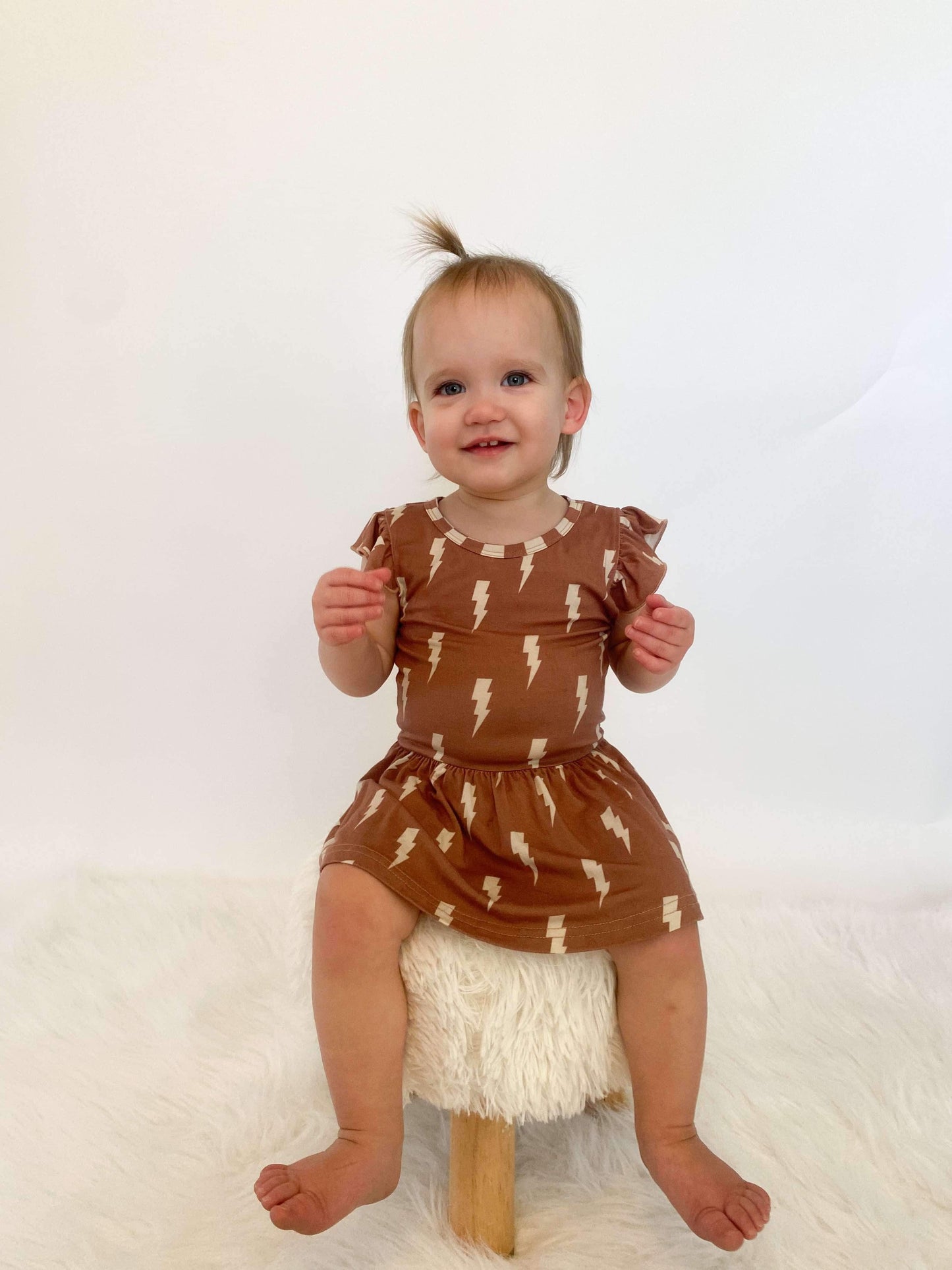 Rust Bolts Bamboo Skirted Romper (FINAL SALE)