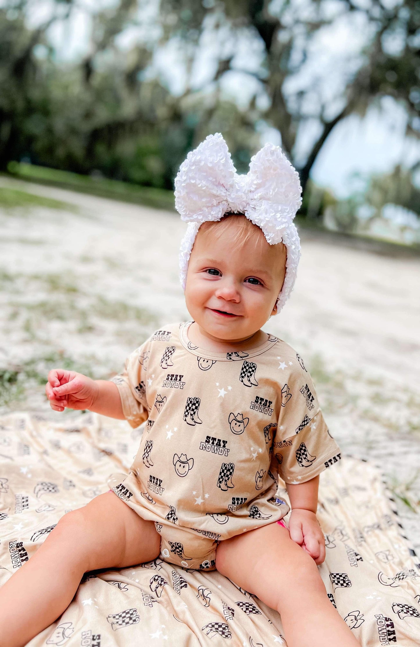 Stay Rowdy Oversized Bamboo Romper (FINAL SALE)