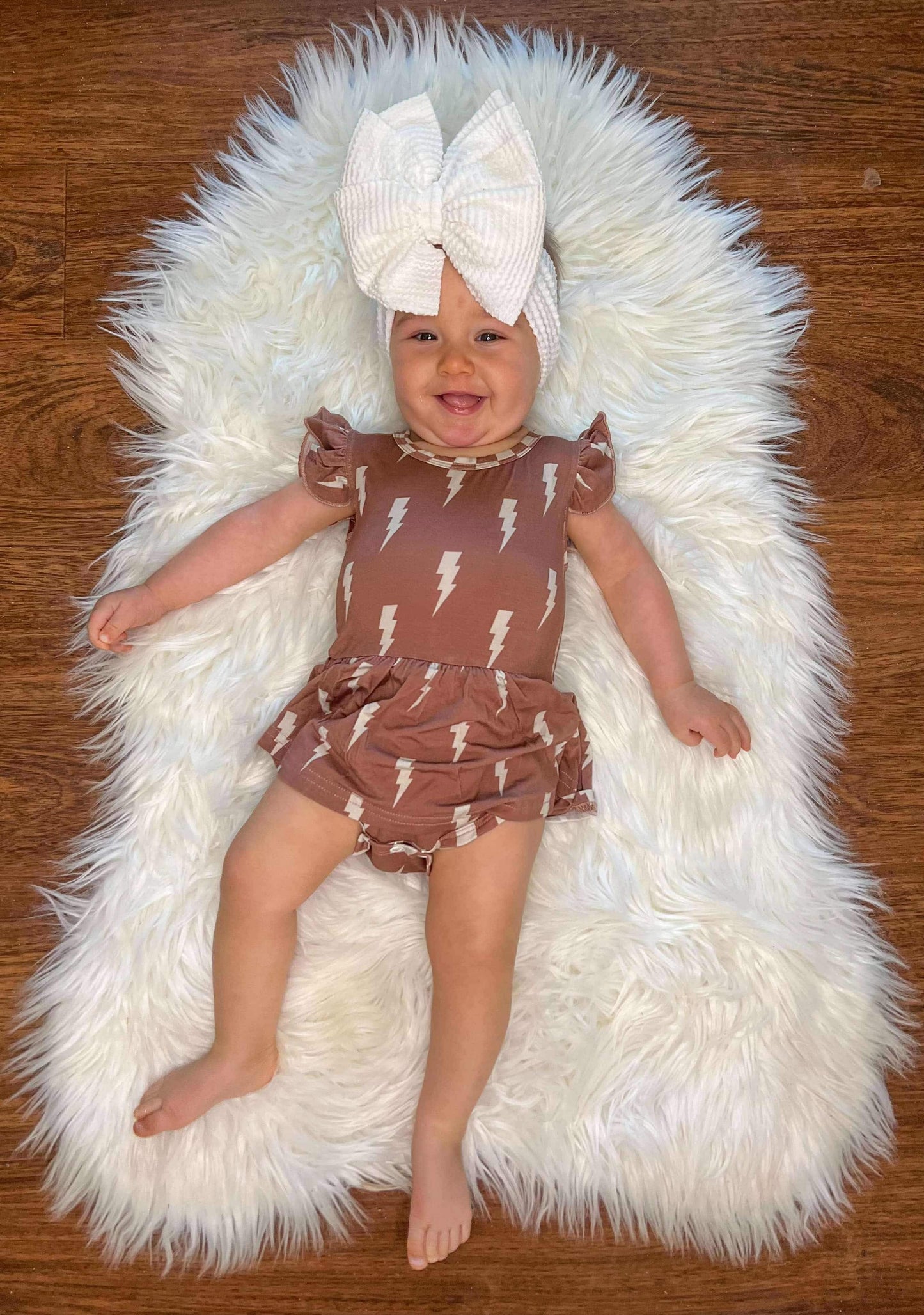 Rust Bolts Bamboo Skirted Romper (FINAL SALE)