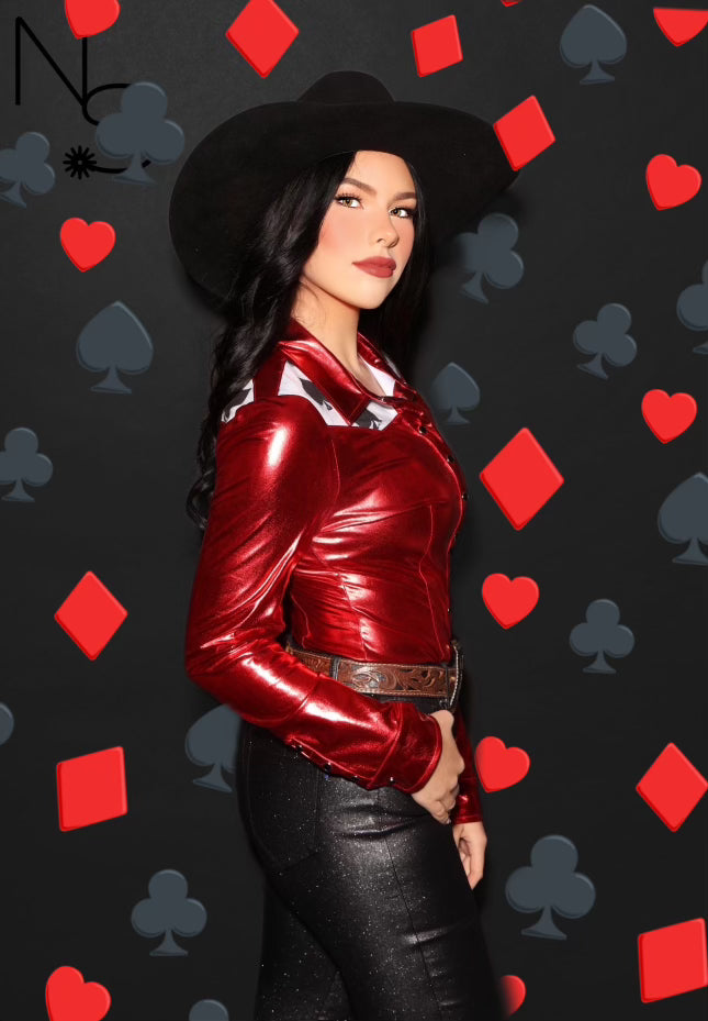 Vegas Heat Western Pearl Snap Rodeo Shirt