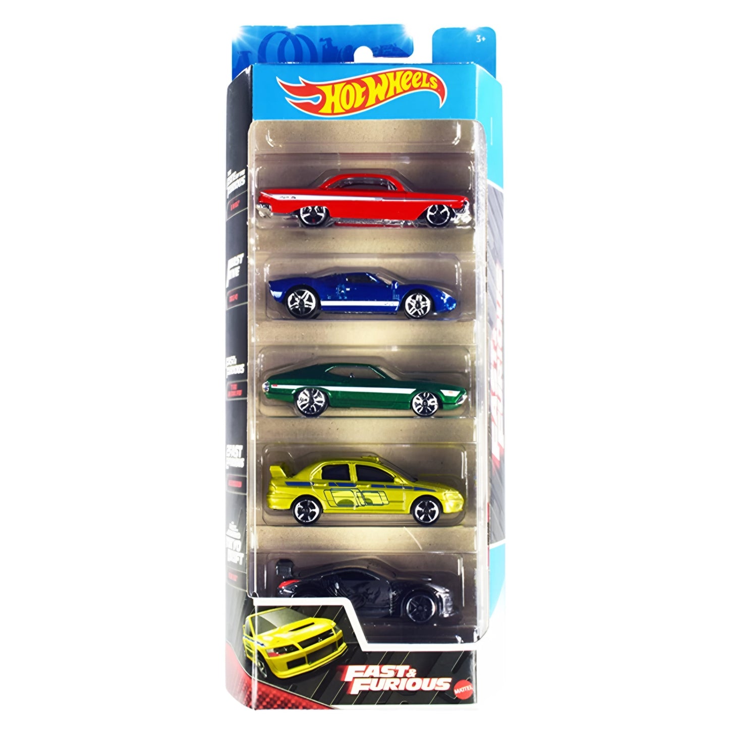 Hot Wheels / matchbox 5-cars Pack Assorted (Nissan, F1, Fast & Furious, Nightburnerz, Motor Show, & More)