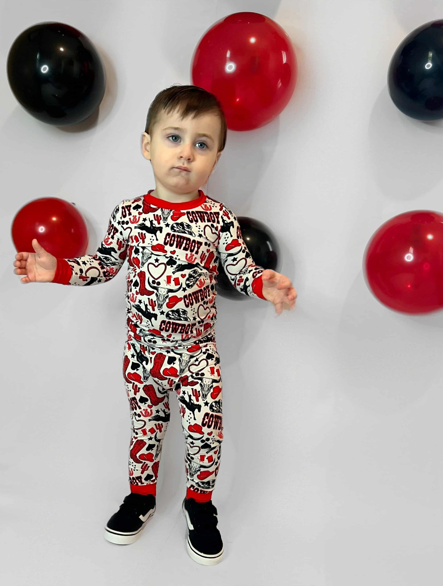 Red Cowboy Bamboo Set (FINAL SALE)