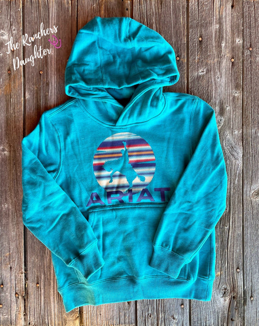 Ariat Youth Teal Serape Bronc Hoodie