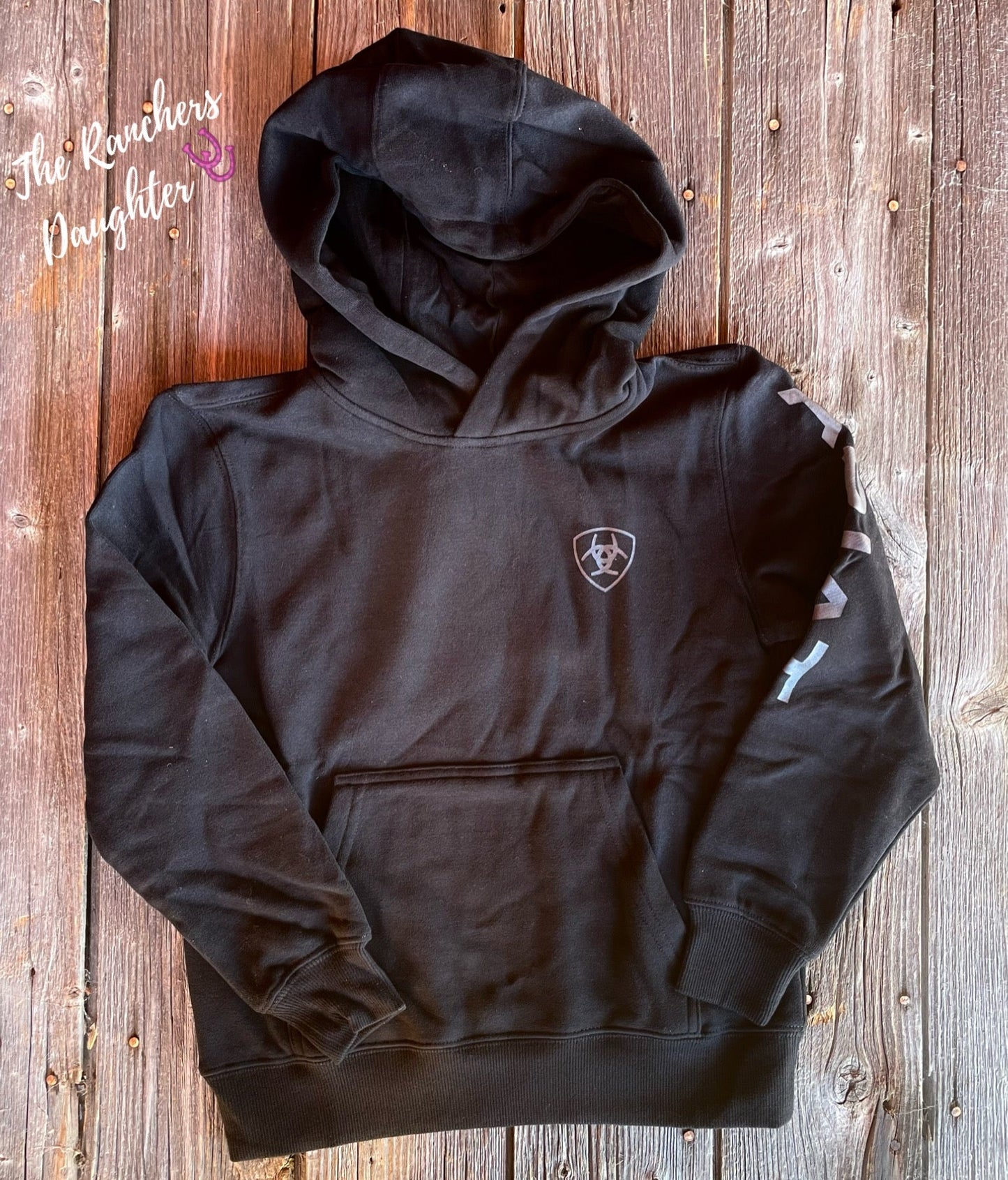 Ariat Youth Black Logo Hoodie