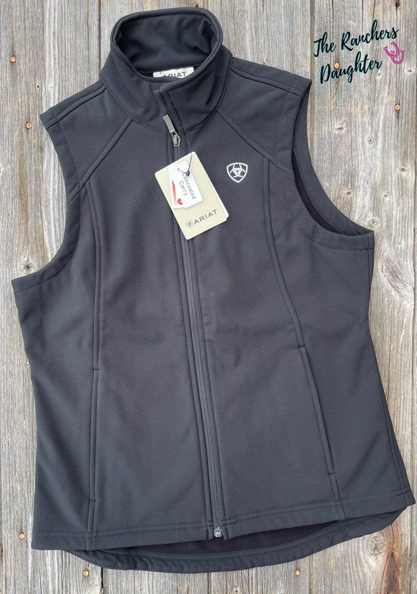 Ariat Women’s Black Logo Softshell Vest