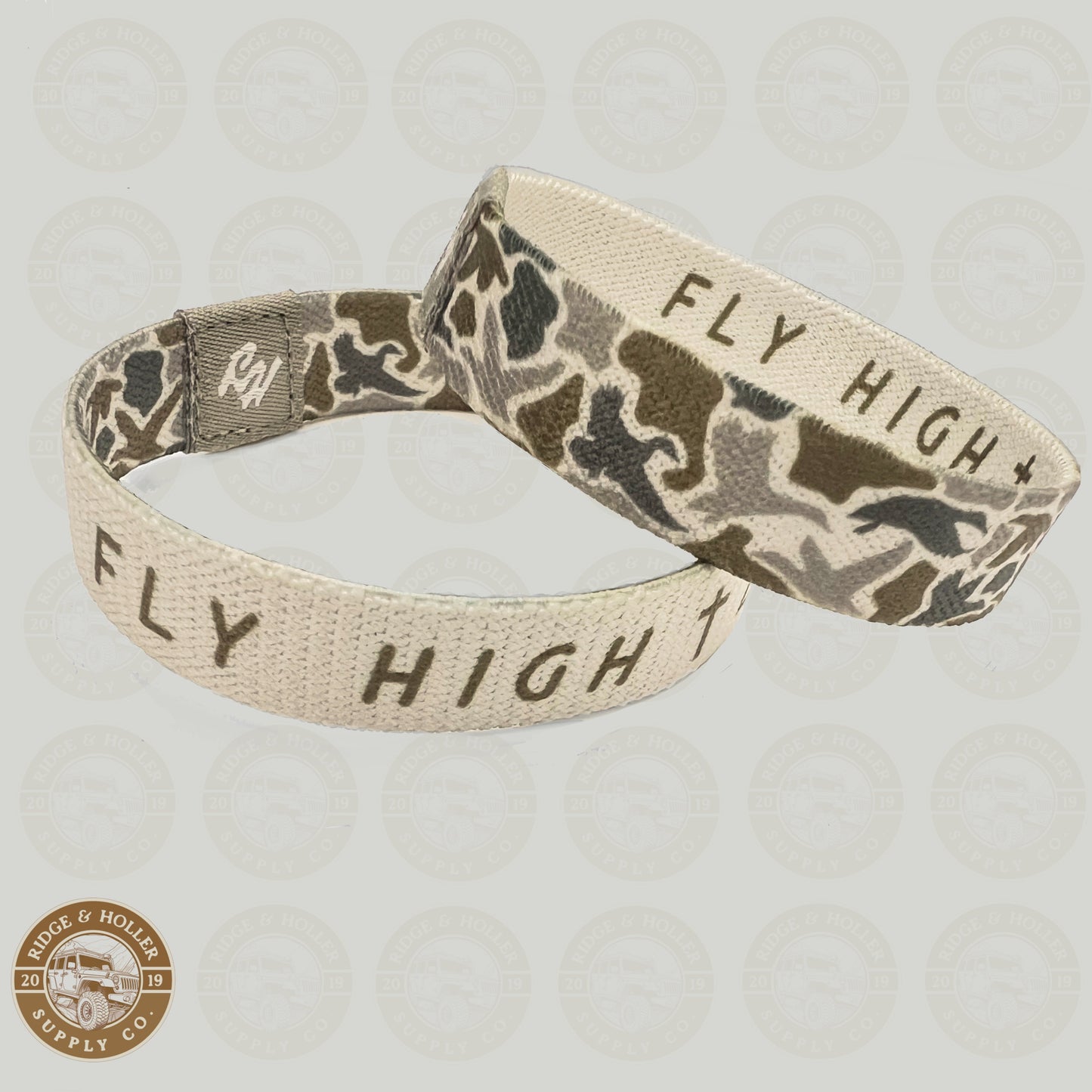 Fly High Lay Low “Duck” Camo Bracelet Tan *New Camo Design* *PREORDER*