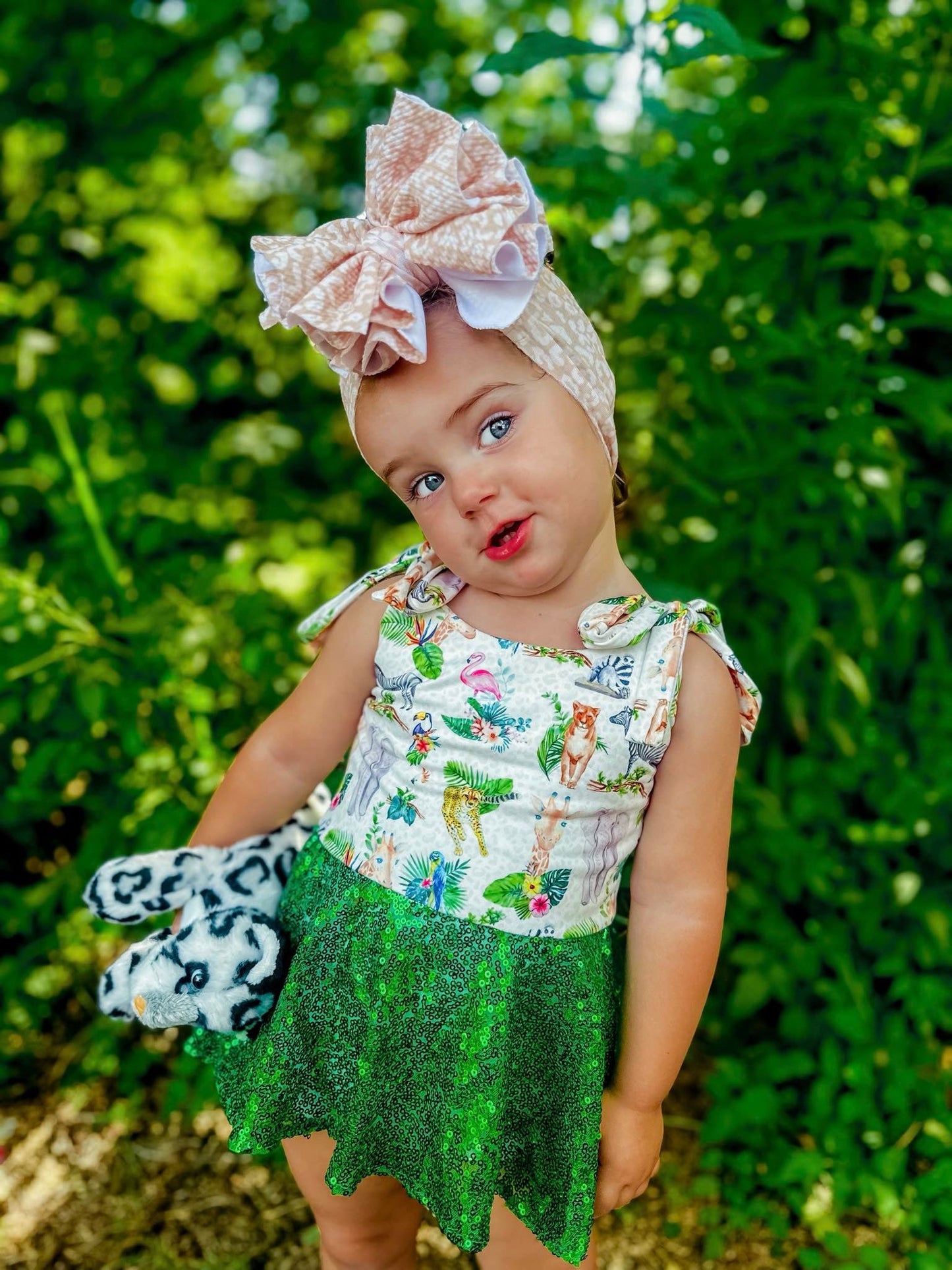 Safari mesh tie romper