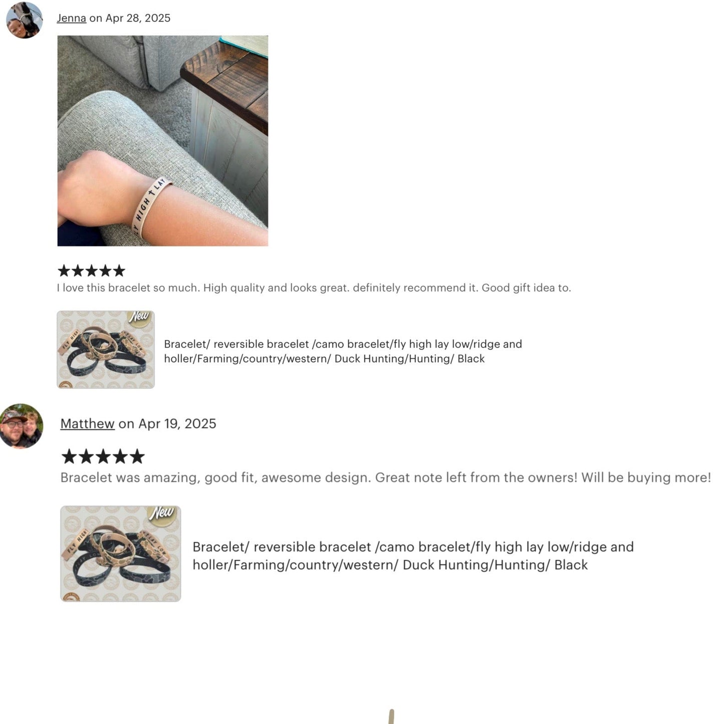 Fly High Lay Low “Duck” Camo Bracelet Tan *New Camo Design* *PREORDER*