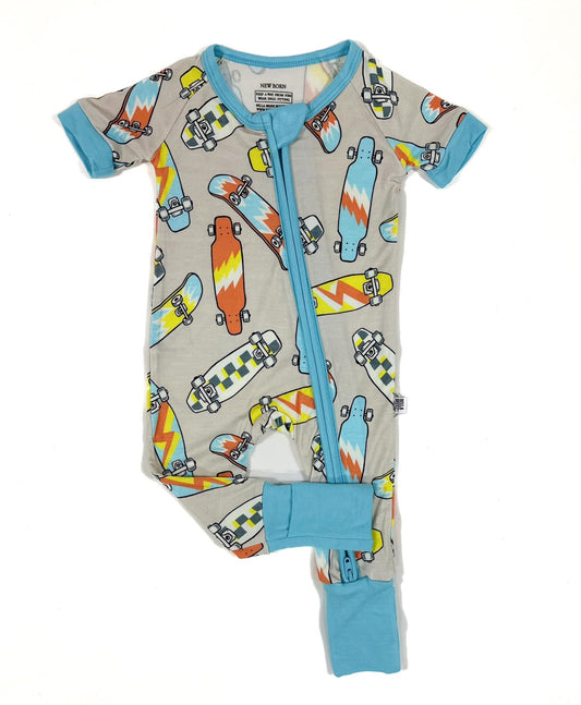 Skater Boy Bamboo Short Sleeve Sleeper (FINAL SALE)