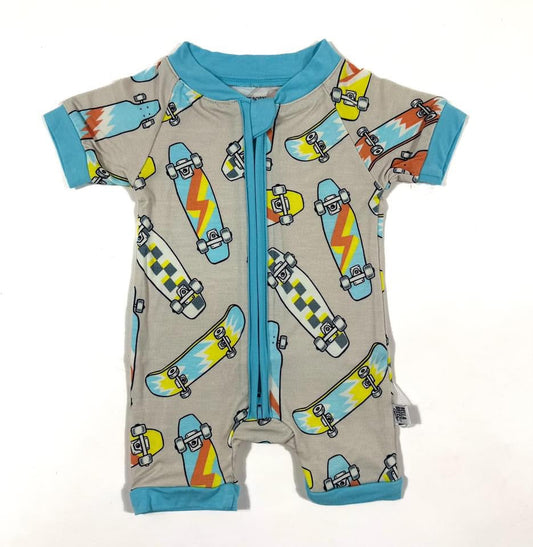 Skater Boy Bamboo Shortie Romper (FINAL SALE)