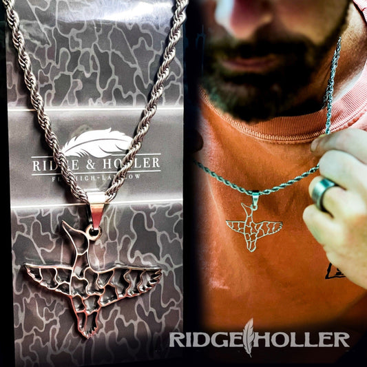Camo Duck- Stainless Steel Necklace and Pendant