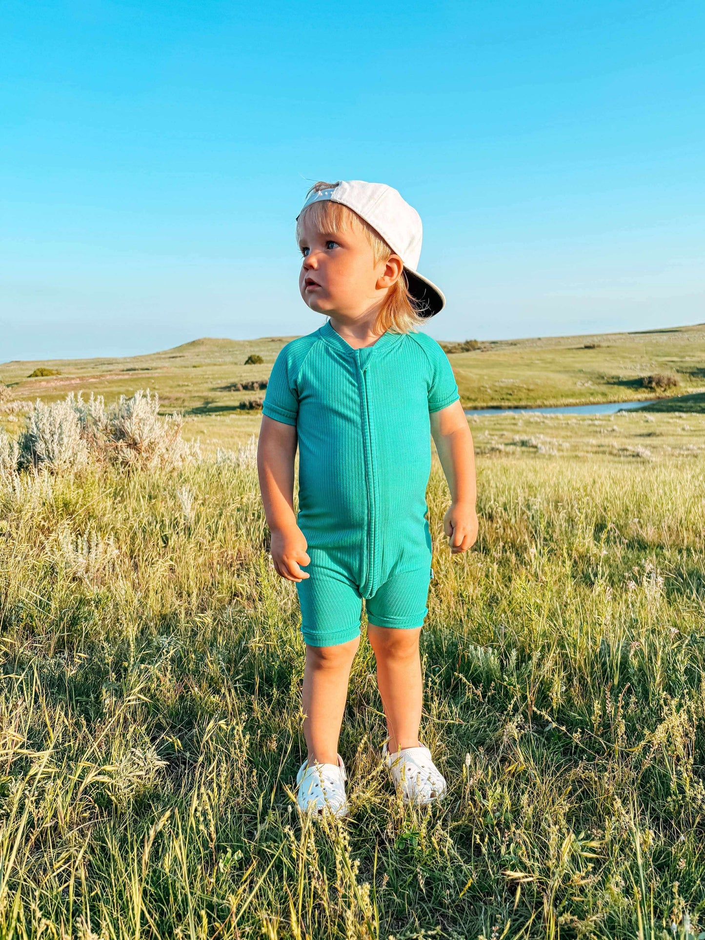 Lasso Lagoon Bamboo Shortie Romper