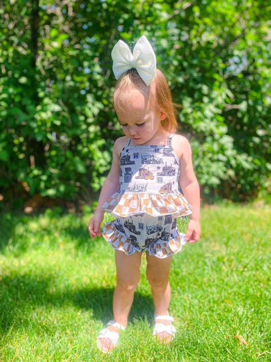 Sad Beige Semi Ruffled Set (FINAL SALE)