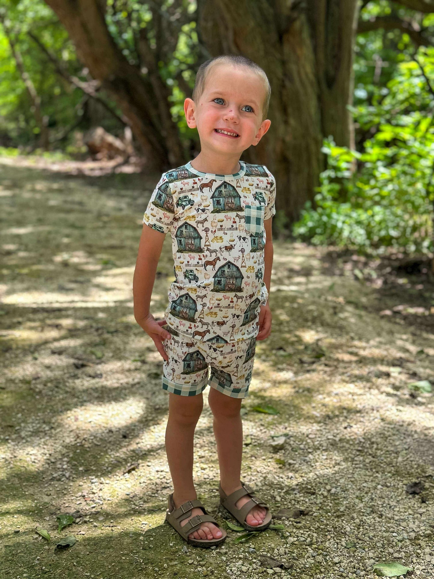 BBB Farm Ribbed Bamboo Short Set