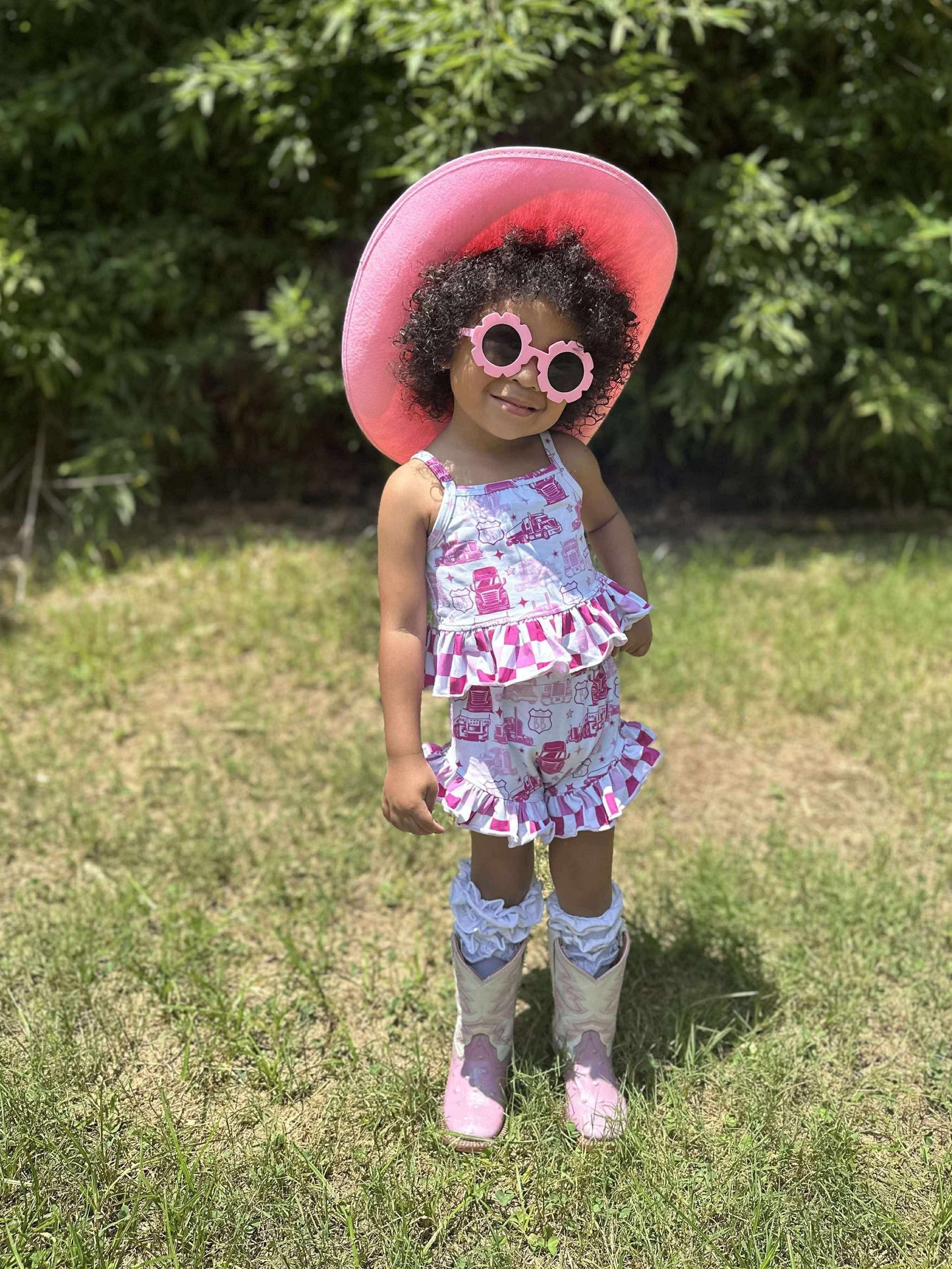 Pink Route BB Ruffled Set (FINAL SALE)