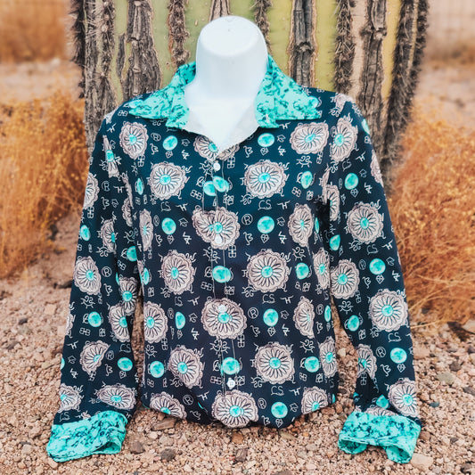 Bury Me In Turquoise Button Down