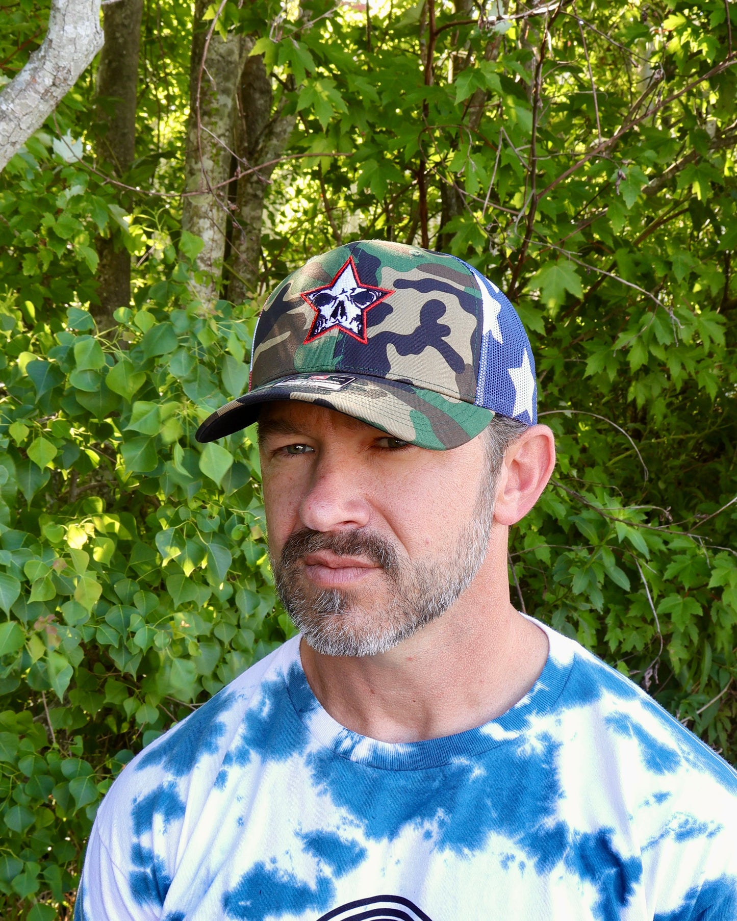 Richardson Embroidered Patriotic Mesh Trucker