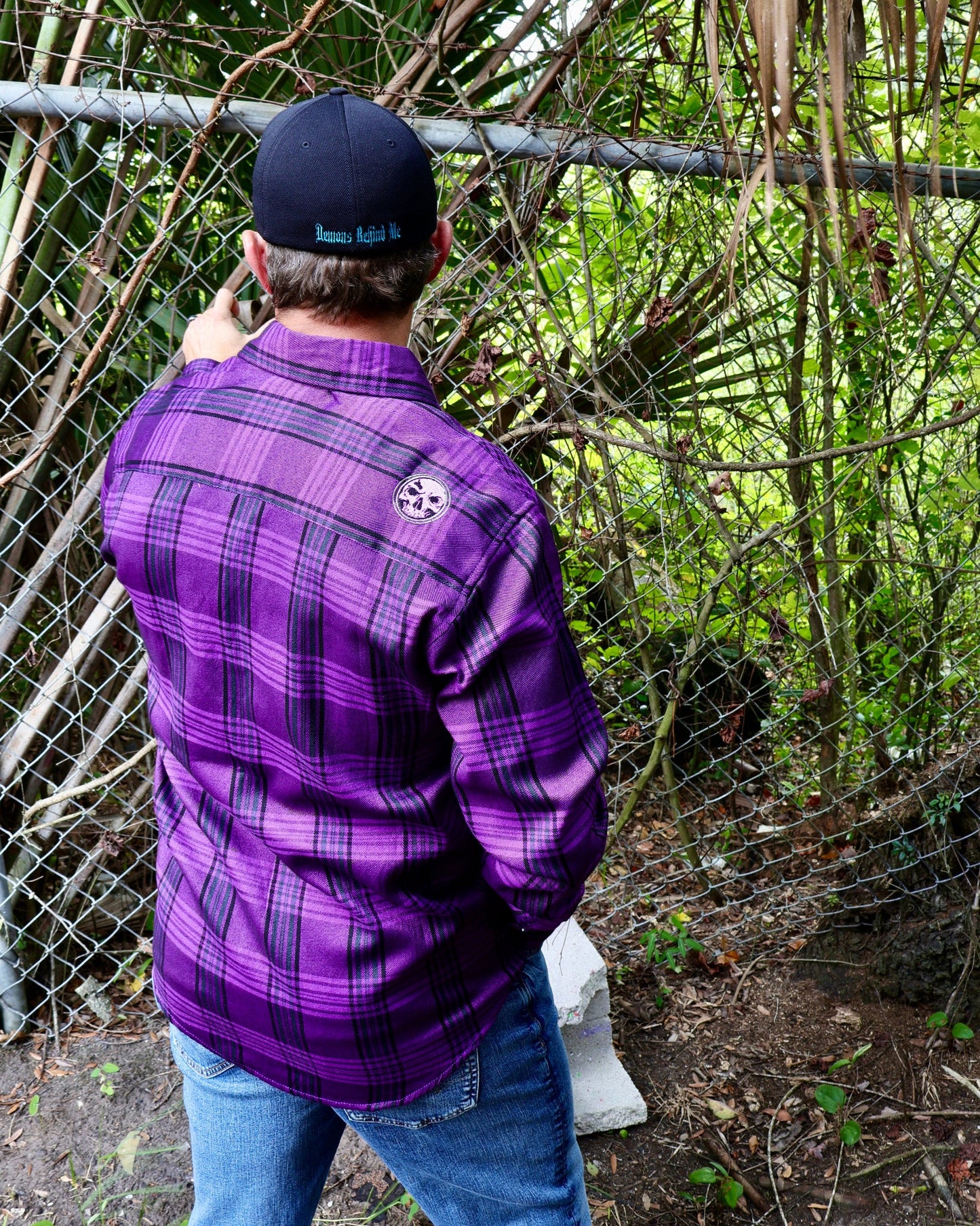 The "Raven 2.0" Purple Flannel (Hidden Snap Collars)