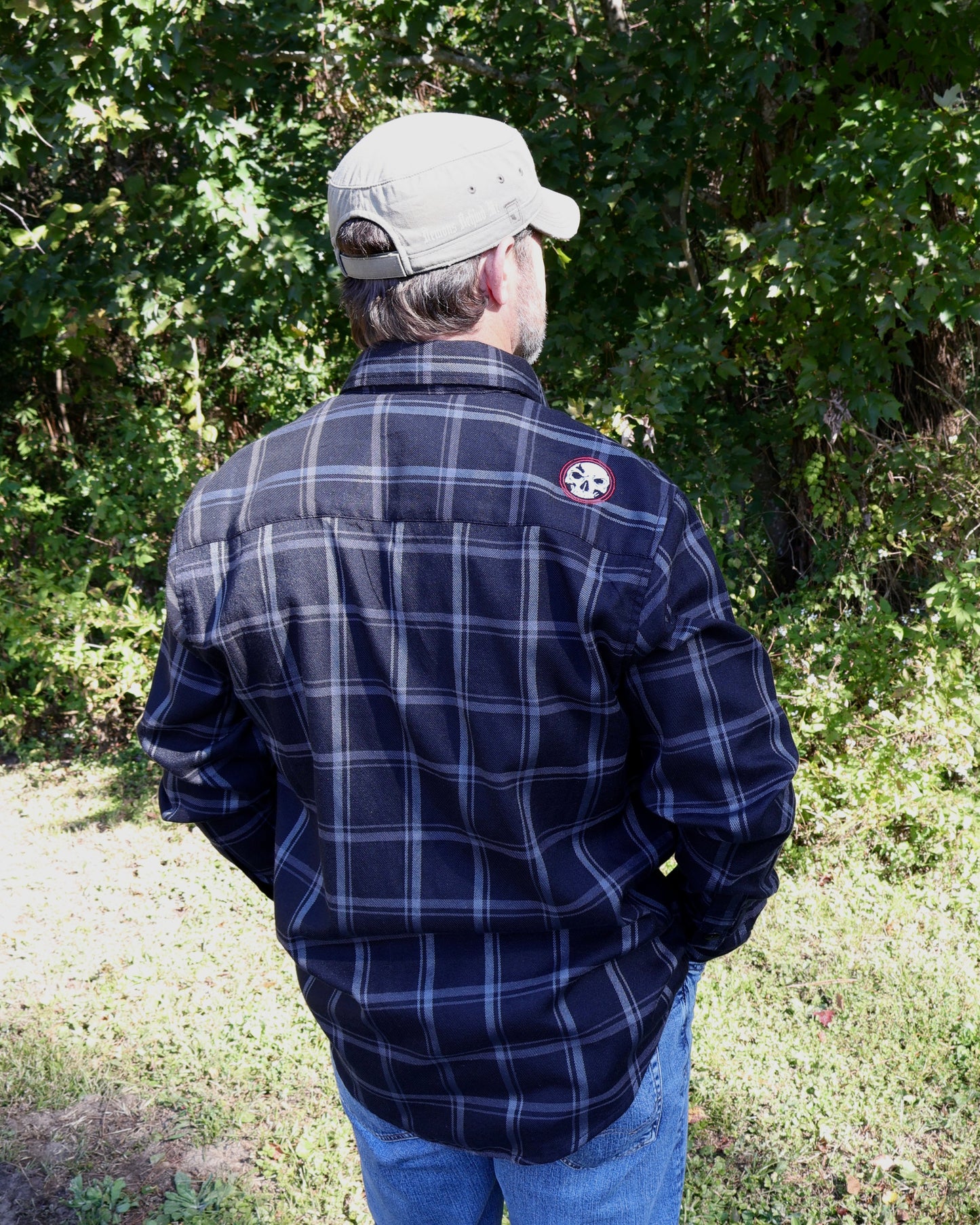 The "Silent Night" Black & Grey Flannel (Hidden Snap Collars)