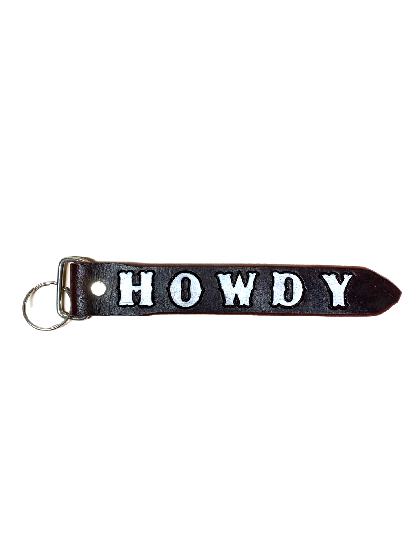 Discover the "Howdy" Handmade Leather Key Chains