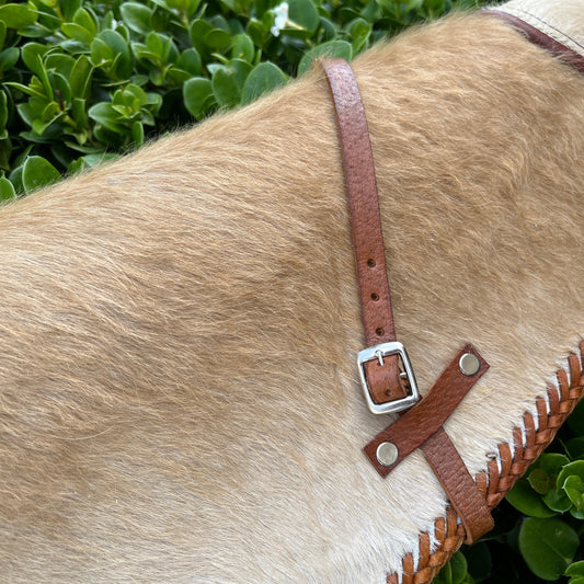 Leather Rifle & Shotgun Scabbard - Beige Cowhair