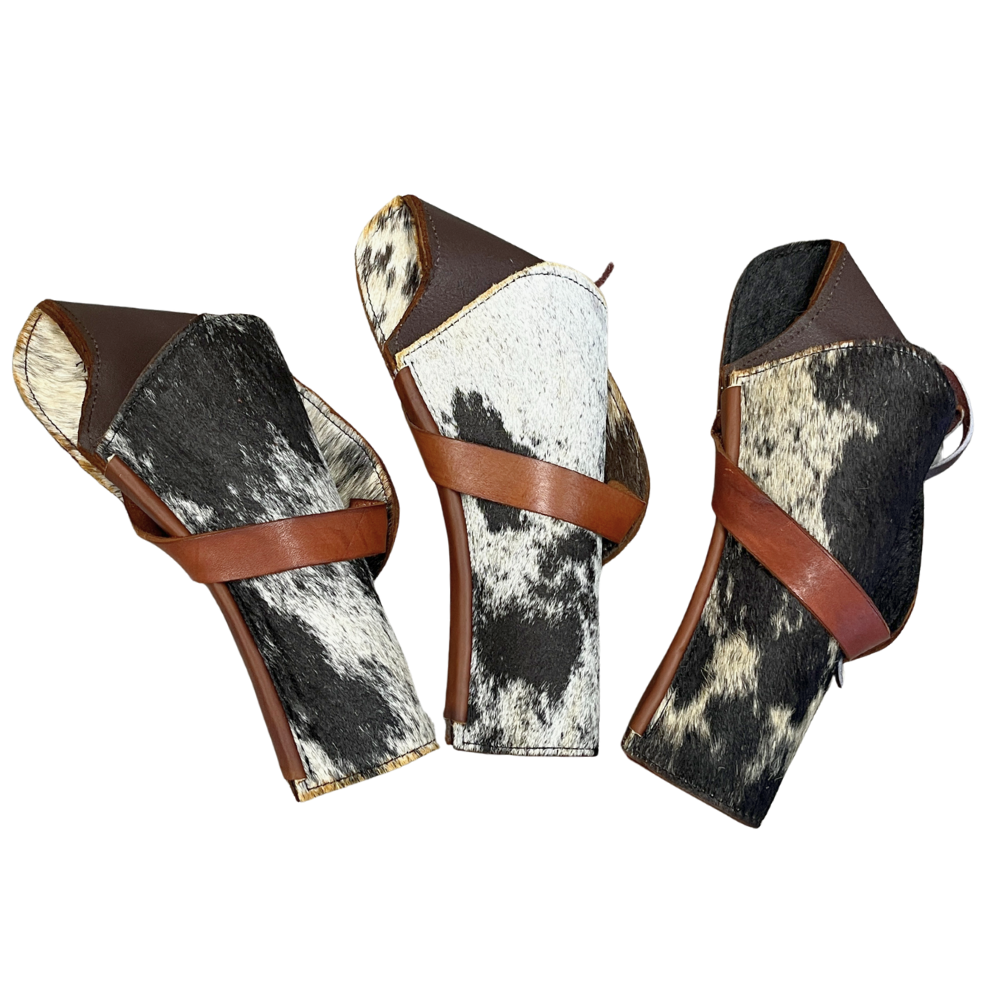 Cross Draw Western Holster | Real Cowhide - Speckled