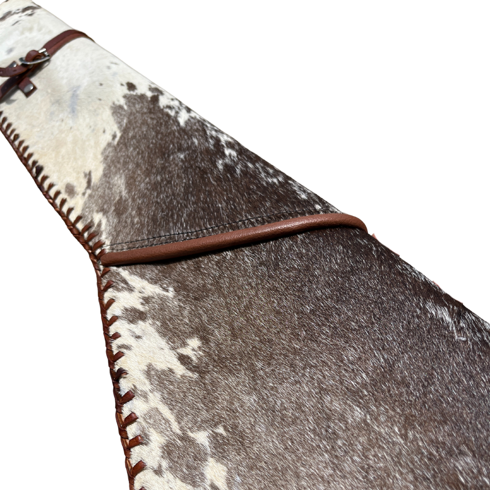 Cowhide Leather Rifle Scabbard / Shotgun Sleeve - Speckled Brown