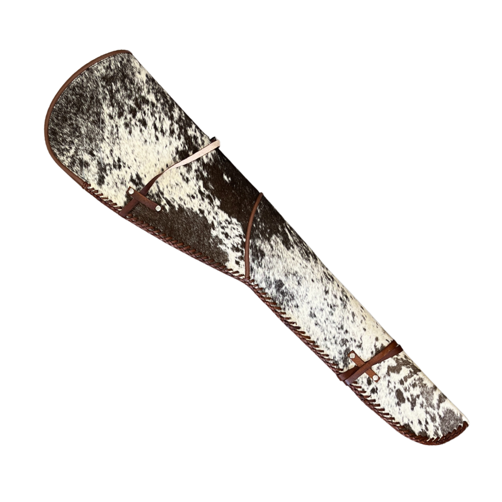 Cowhide Leather Rifle Scabbard / Shotgun Sleeve - Speckled Brown