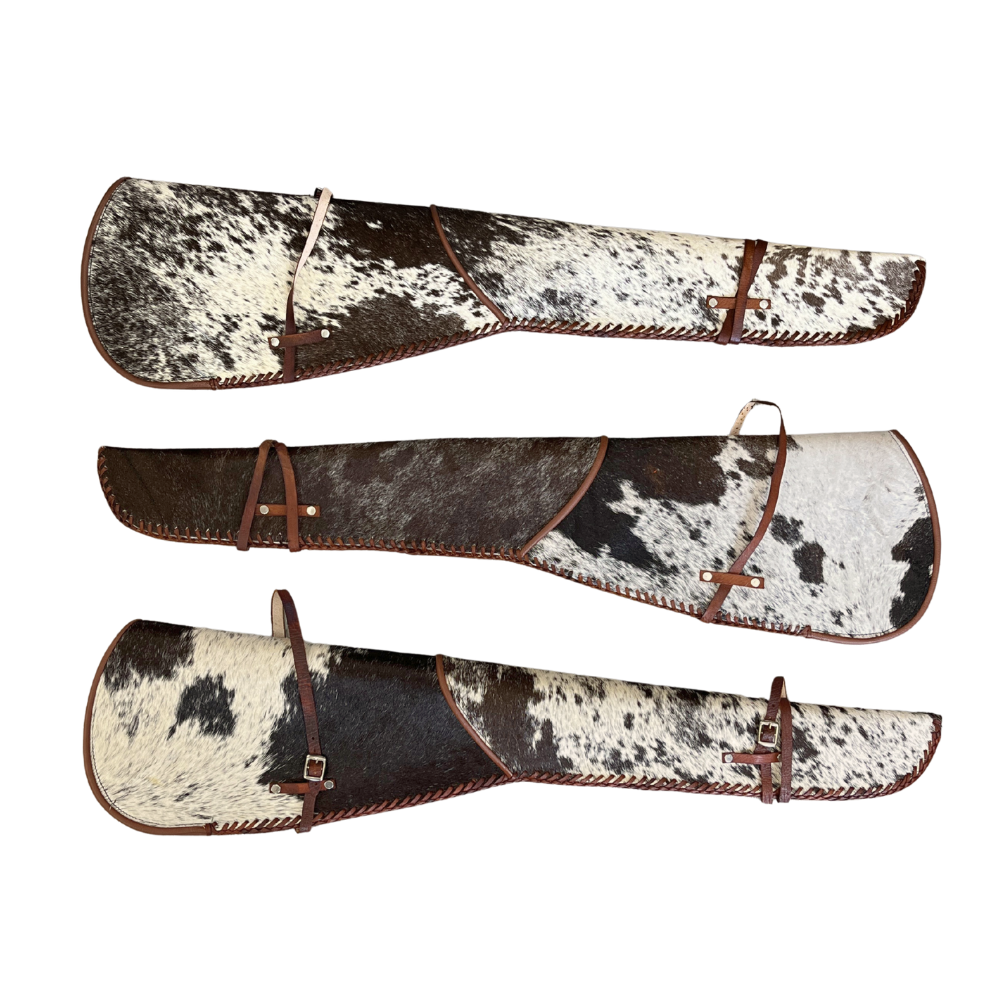 Cowhide Leather Rifle Scabbard / Shotgun Sleeve - Speckled Brown