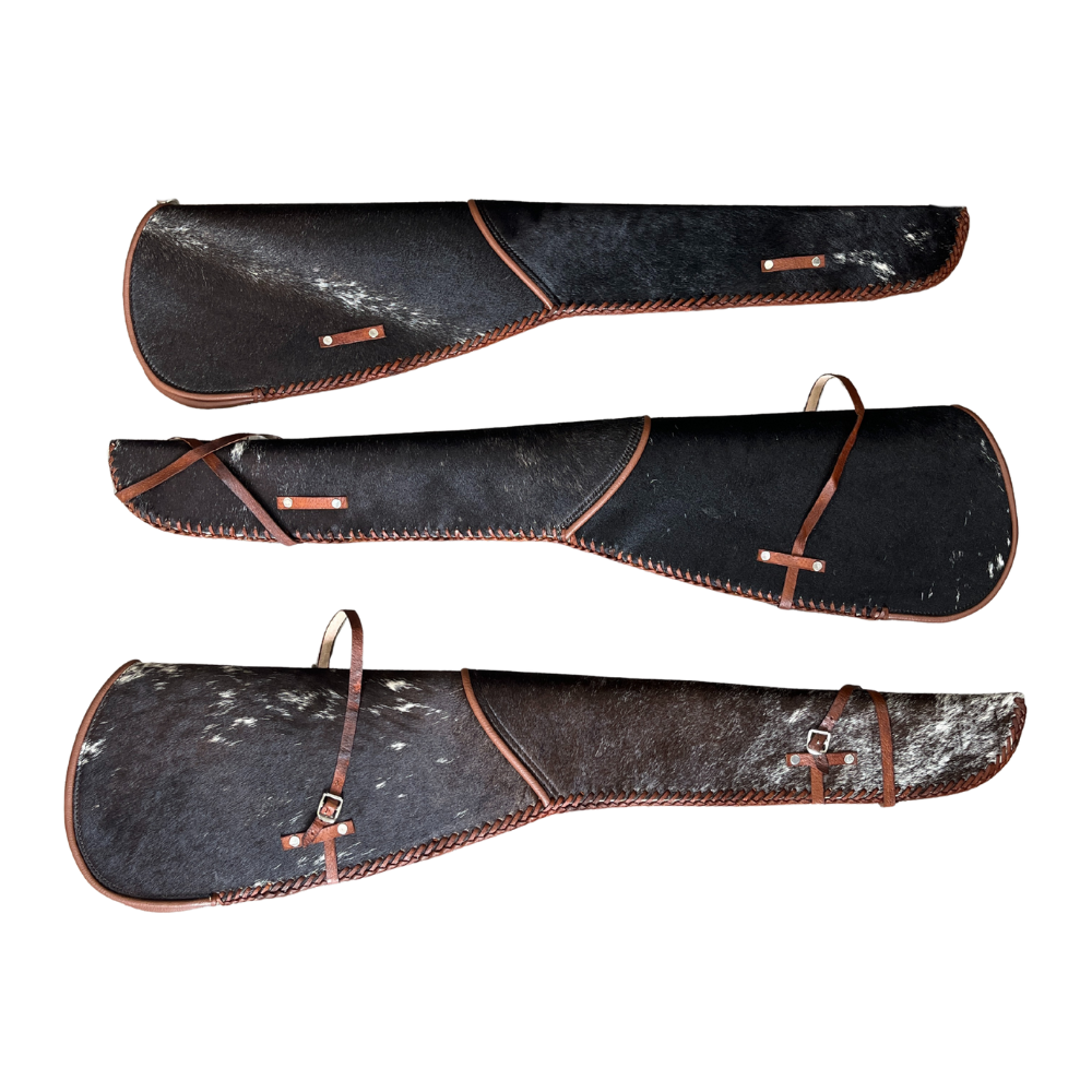 Cowhide Leather Rifle Scabbard / Shotgun Sleeve - Dark Solid