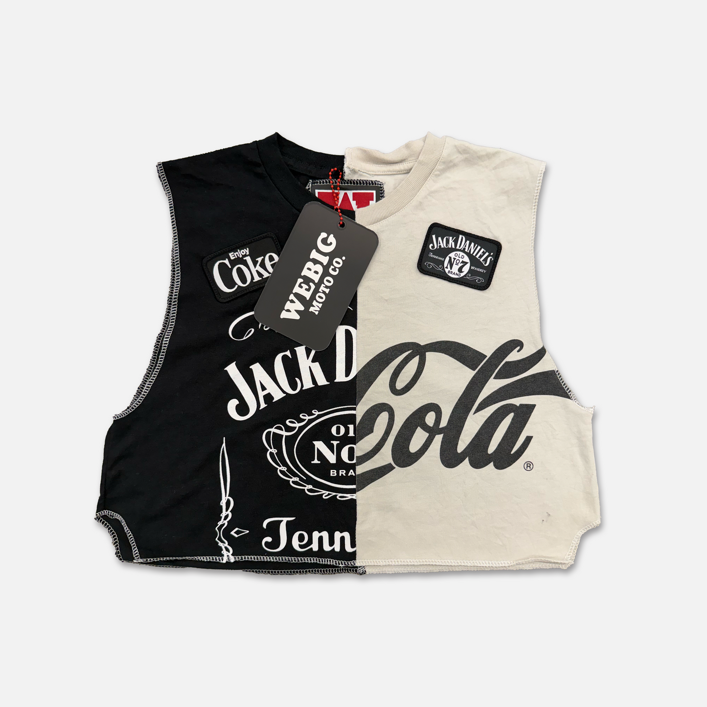 JACK & COKE VINTAGE CROP TEE SIZE SMALL