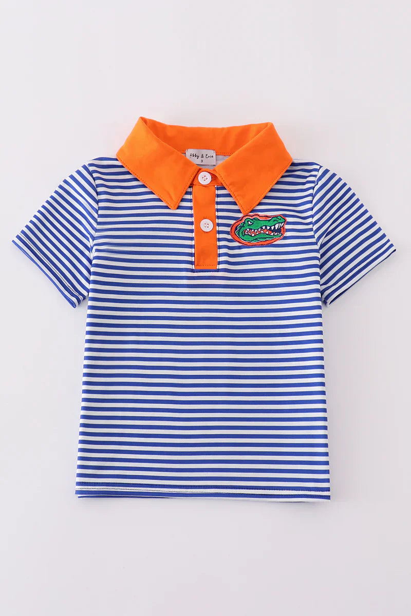 Blue stripe Florida Gators embroider button down shirt