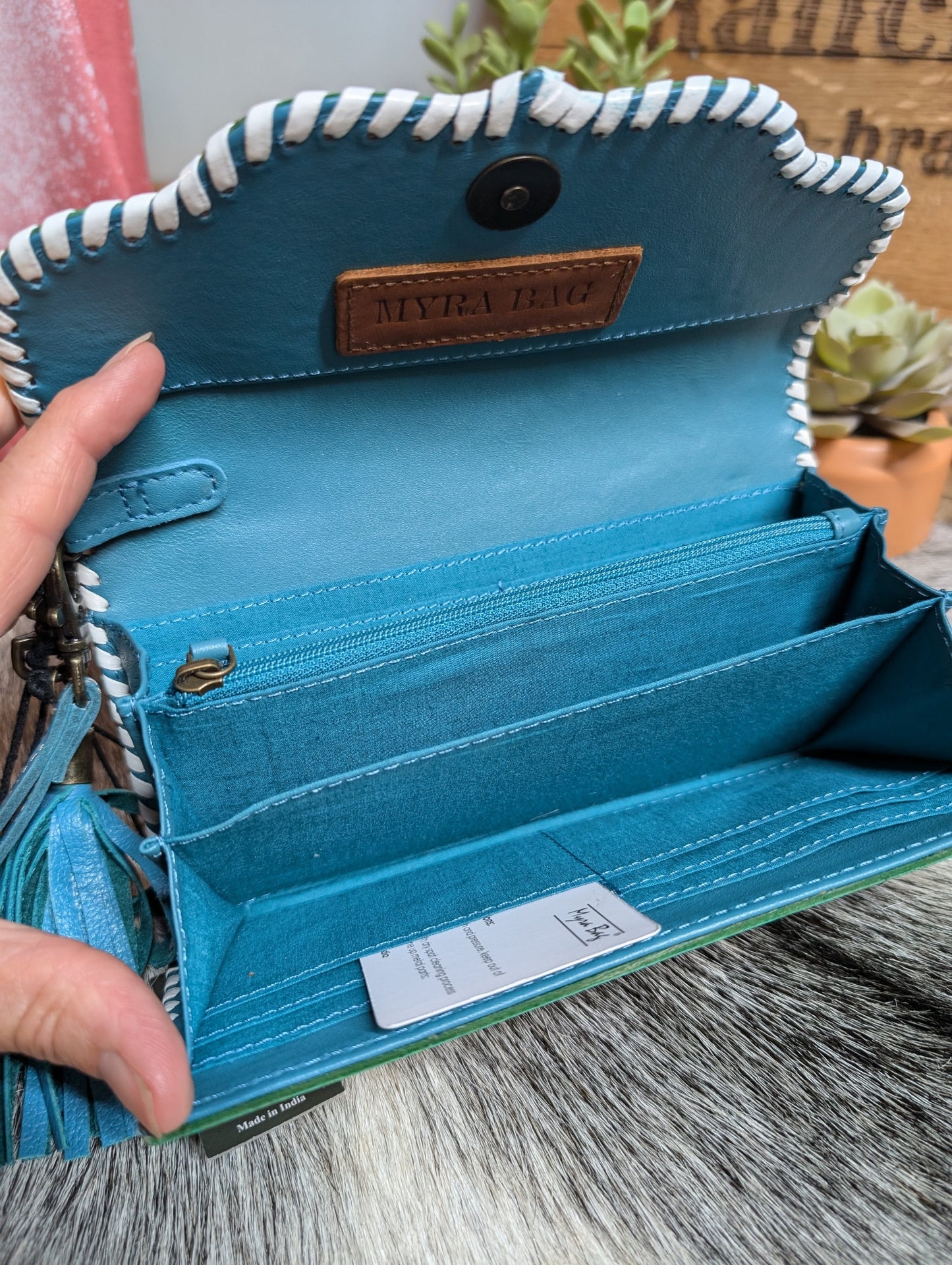 Myra Dolly Trail Hand Tooled Wallet/Wristlet